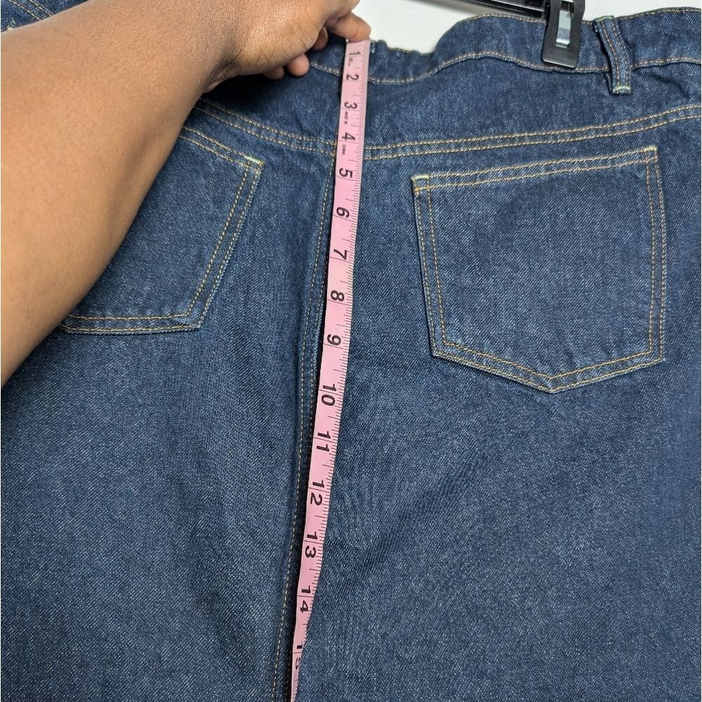Zara Dark Blue Denim Midi Skirt - Picture 5 of 7